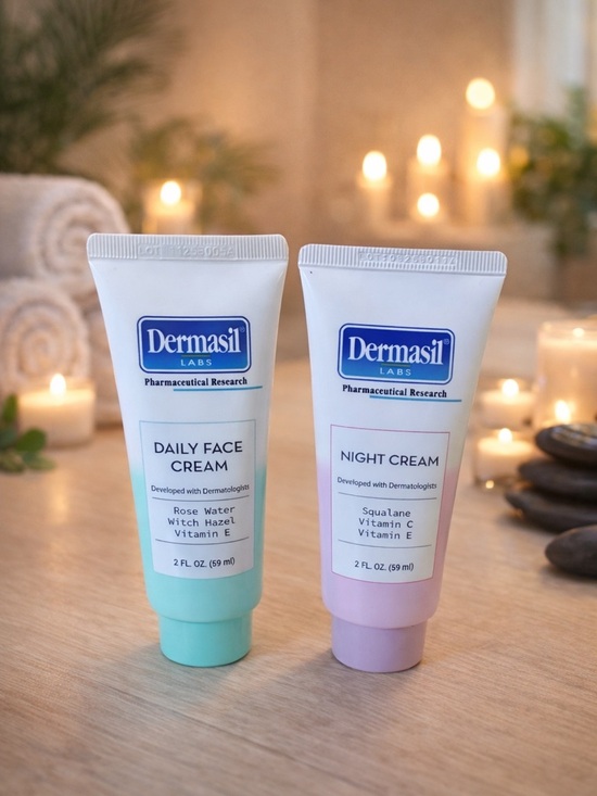 Dermasil Labs Other - Dermasil Daily + Night Face Cream Duo (2 Pack) Hydrating Skincare Set